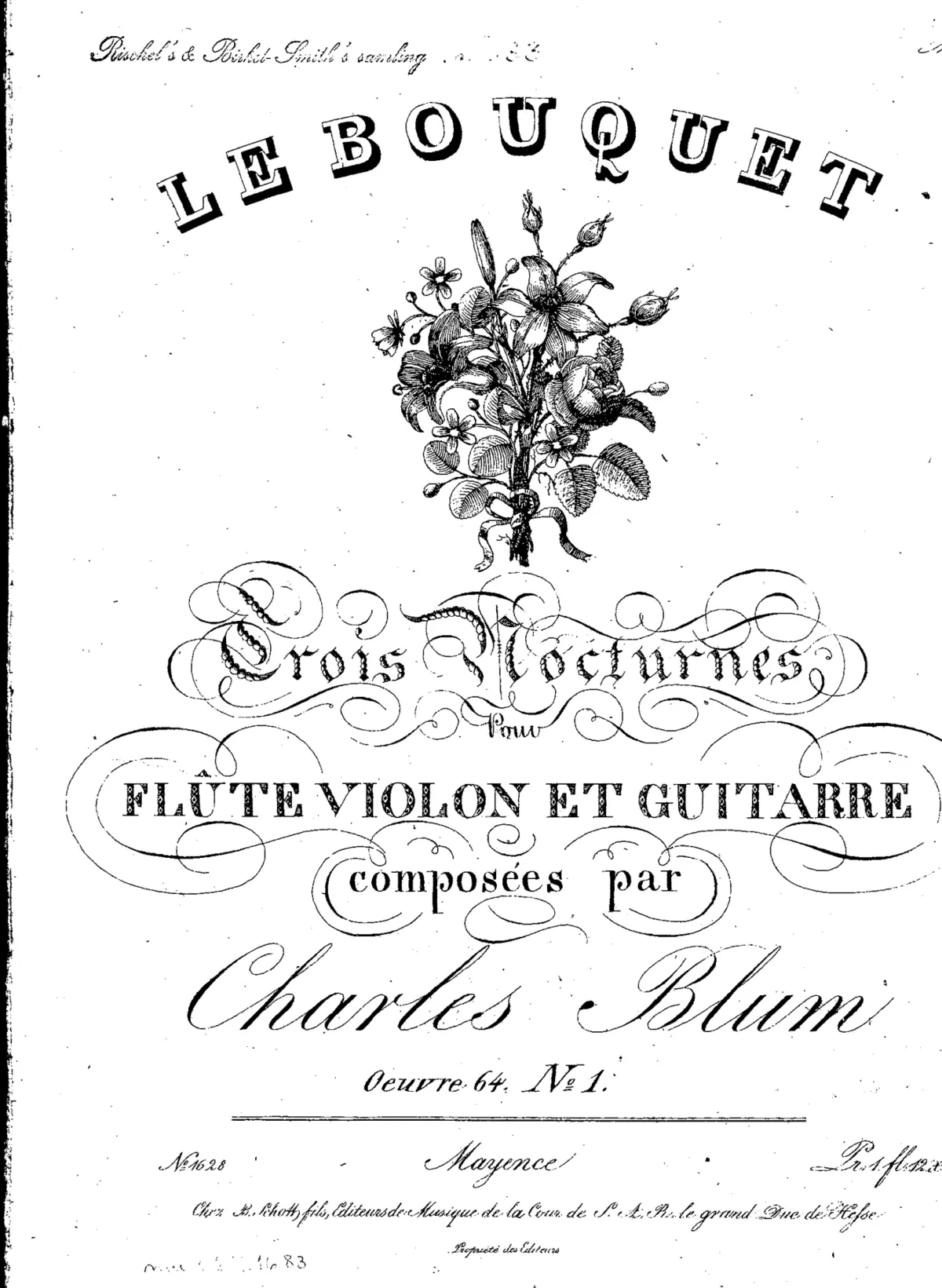 3 Nocturnes for Flute, Violin, and Guitar, Op.64 - Page 1