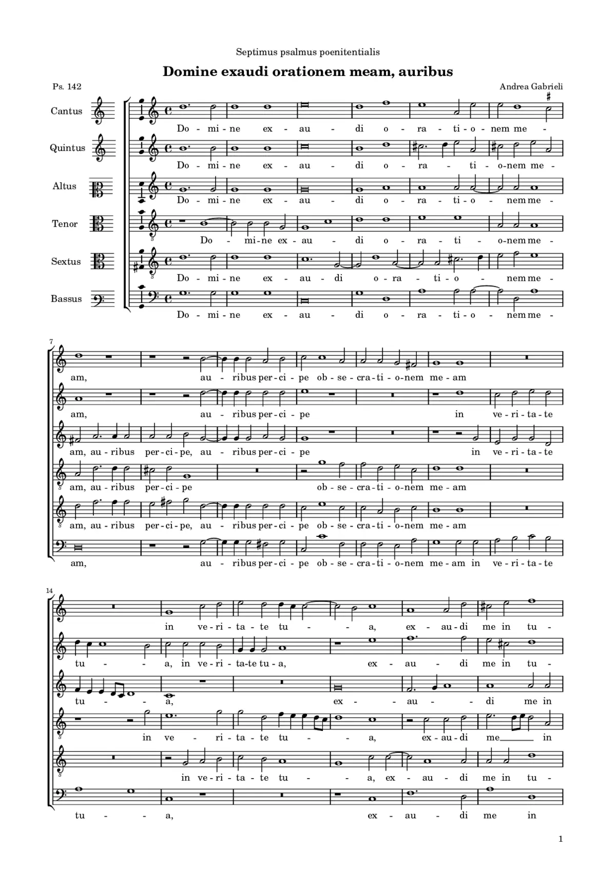 Domine, exaudi orationem meam, auribus - Page 1