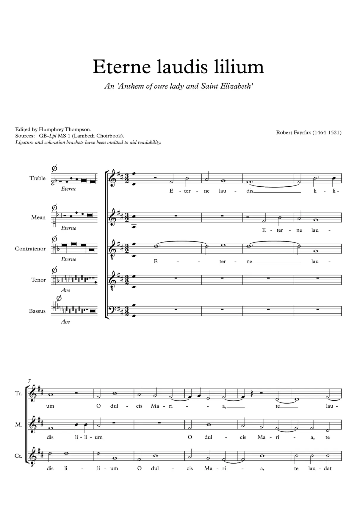 Eterne laudis lilium - Page 1