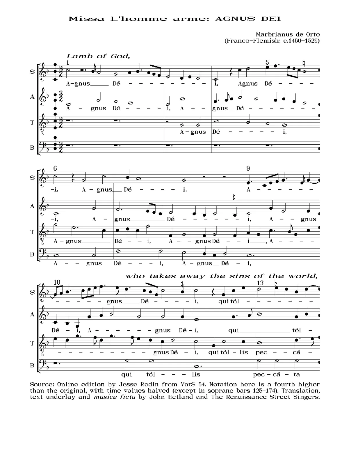 Missa L'homme armé - Page 1