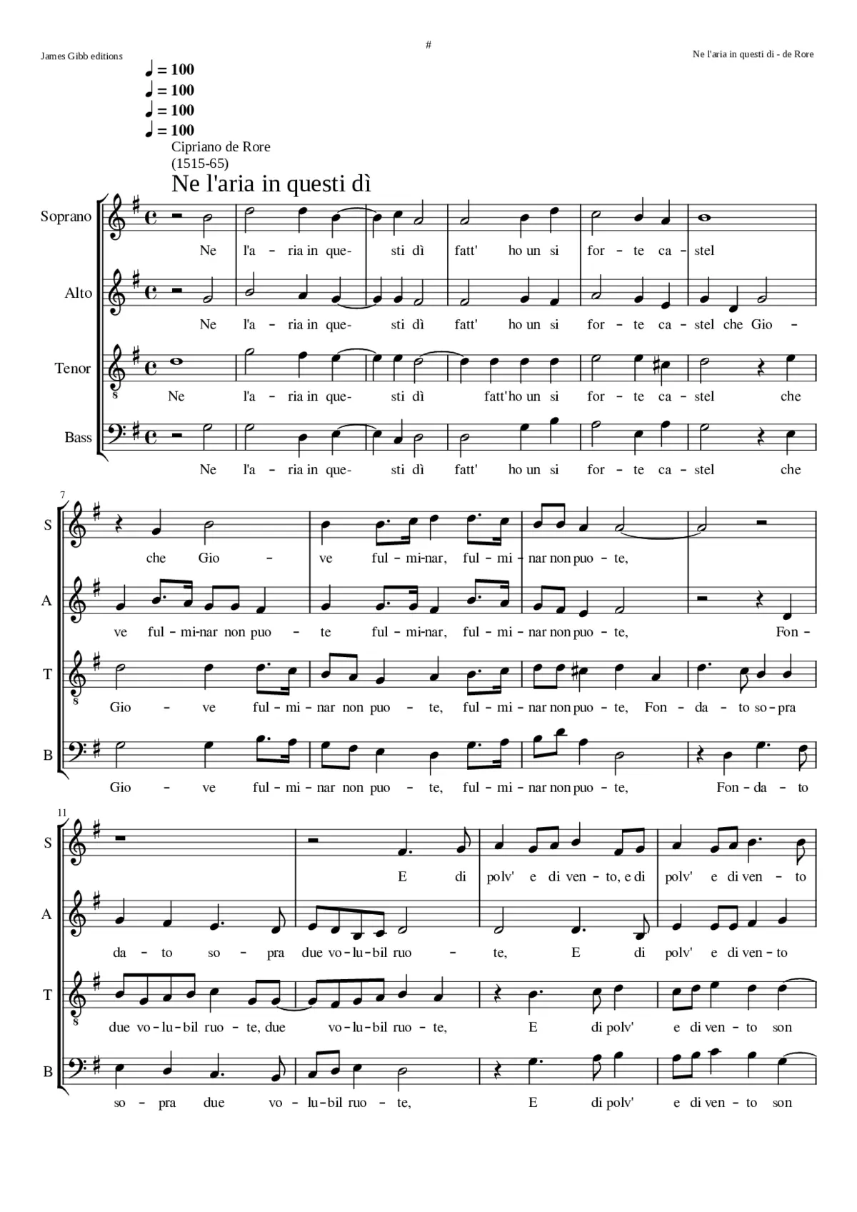 Ne l'aria in questi dì - Page 1