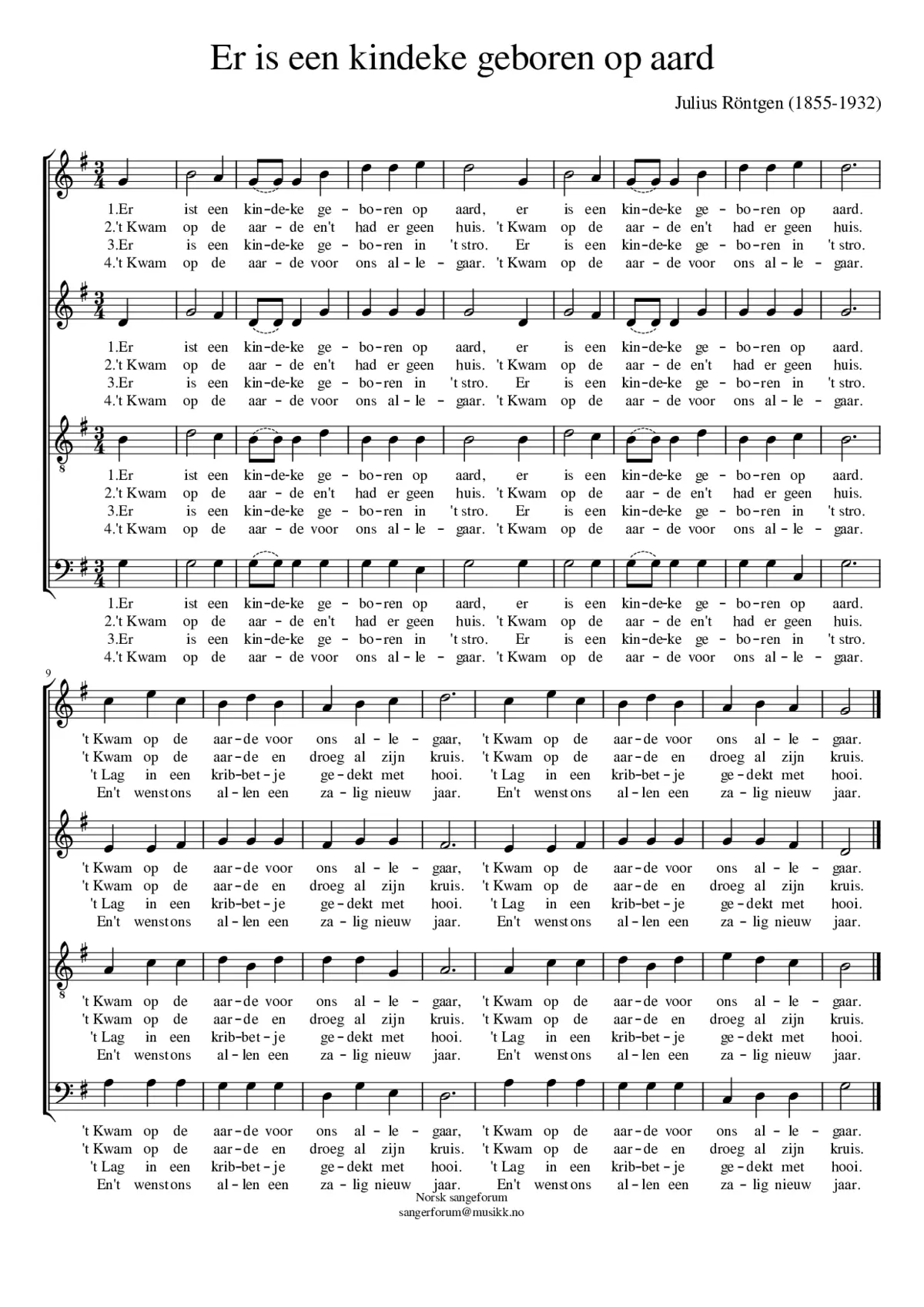 Er ist een kindeke geboren op aard - Page 1