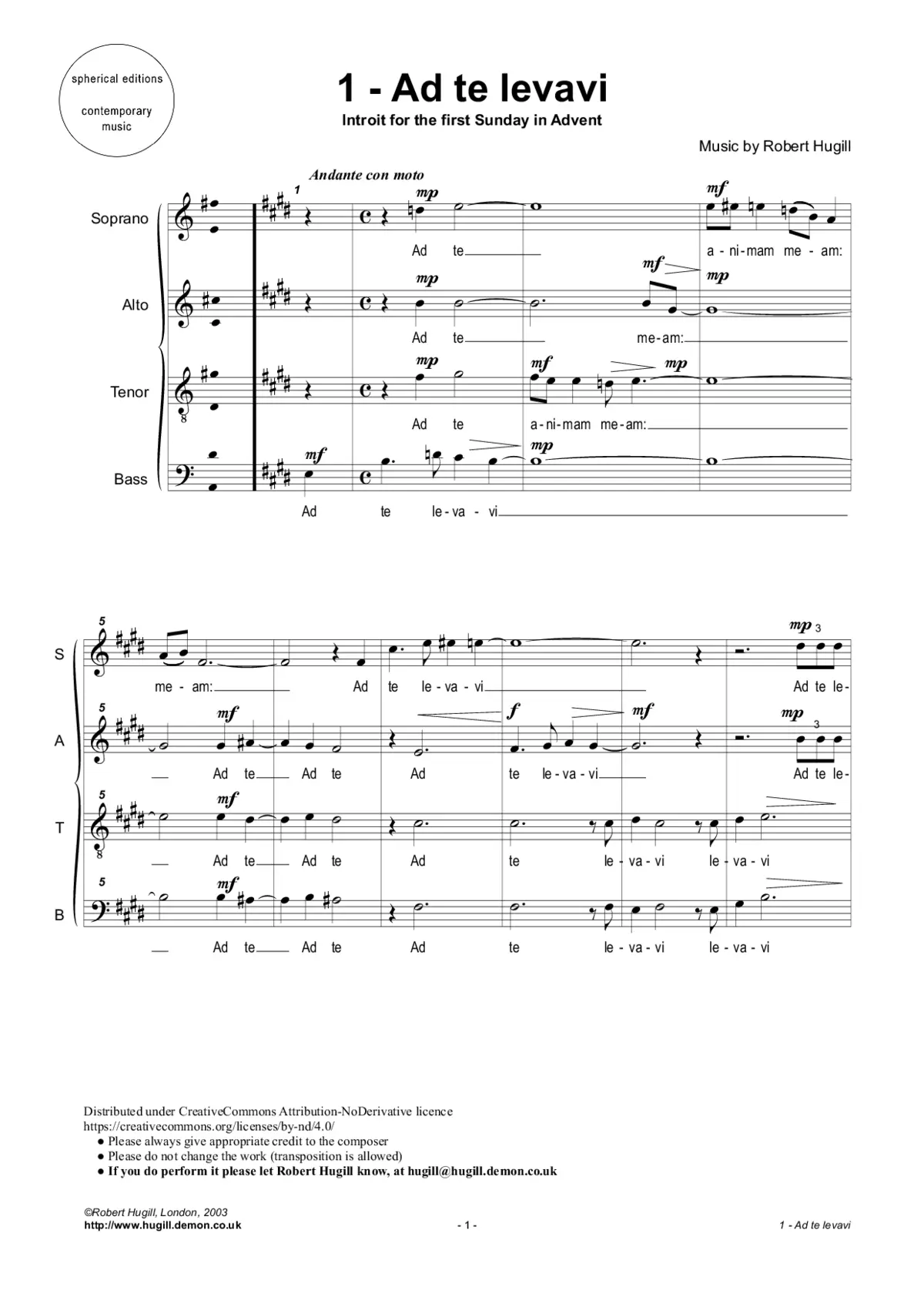 Ad te levavi - Page 1