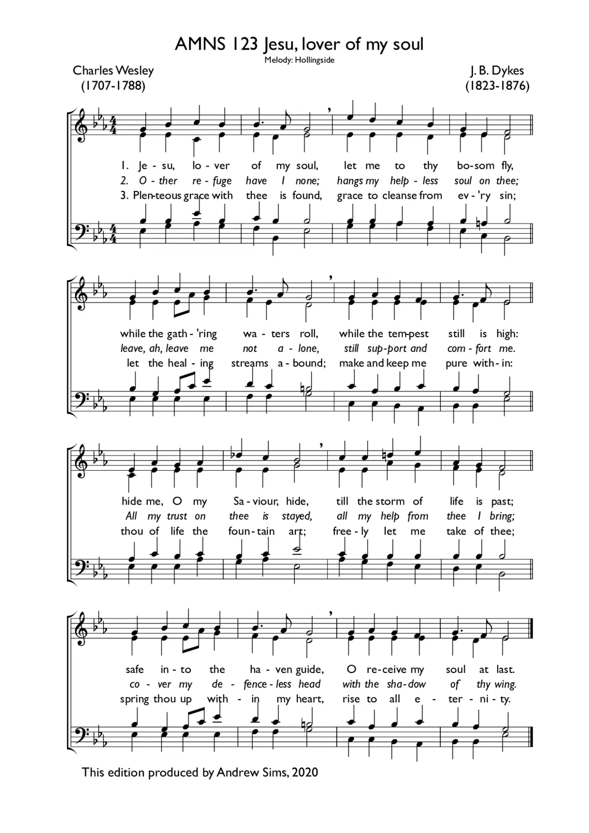 Jesu, lover of my soul - Page 1