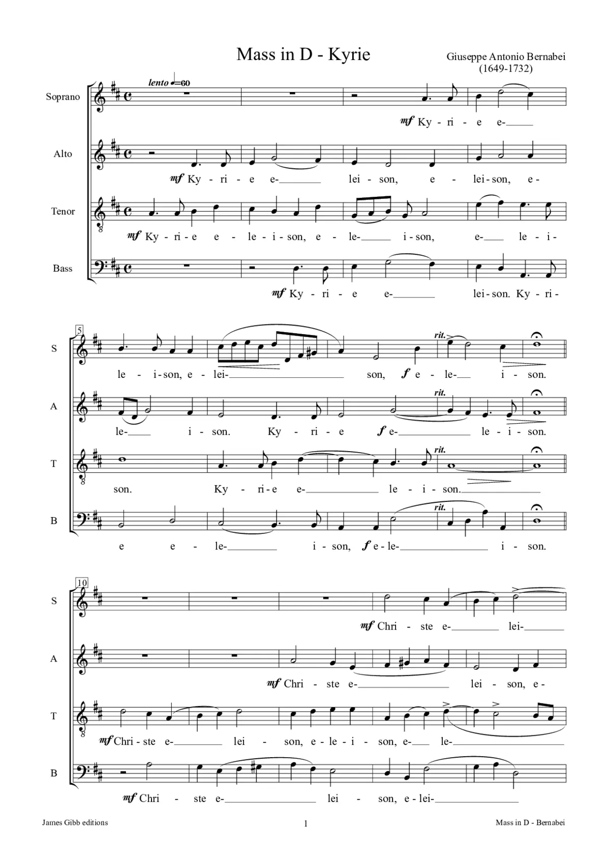 Missa in D - Page 1
