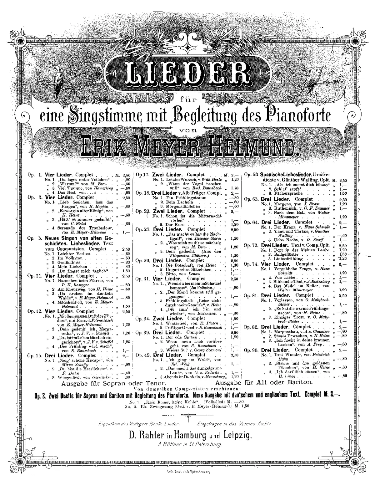 3 Lieder - Page 1