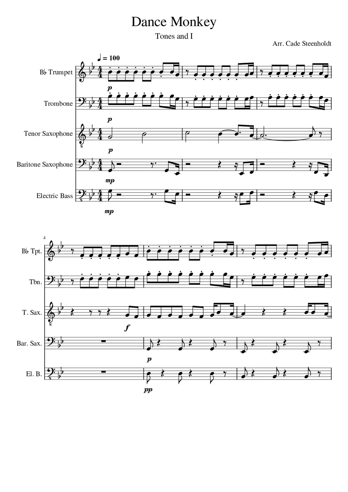 dance monkey - Page 1