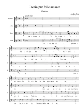 Taccia pur folle amante
