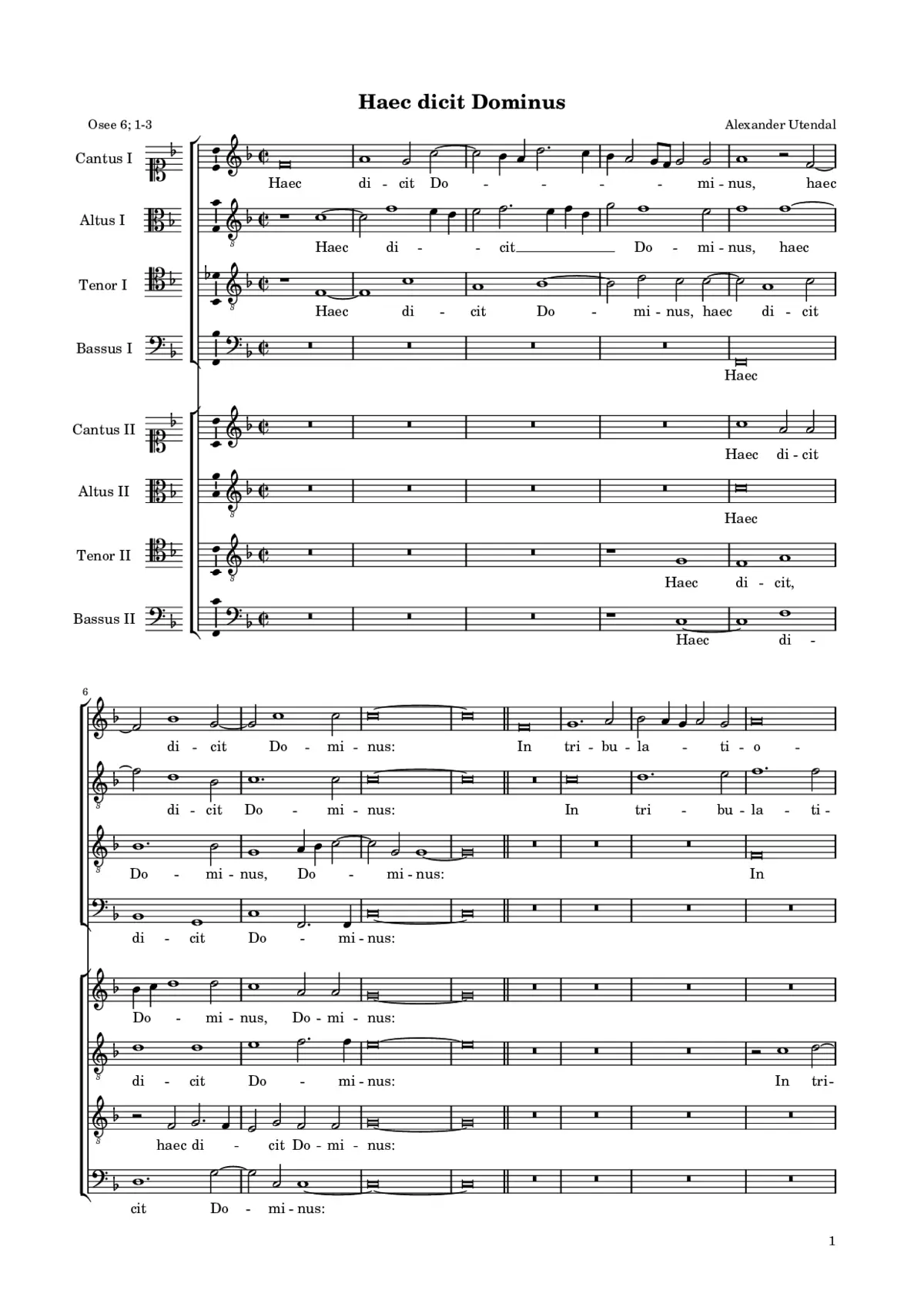 Haec dicit Dominus - Page 1