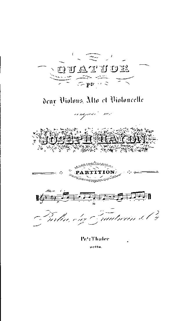 String Quartet in F major - Page 1