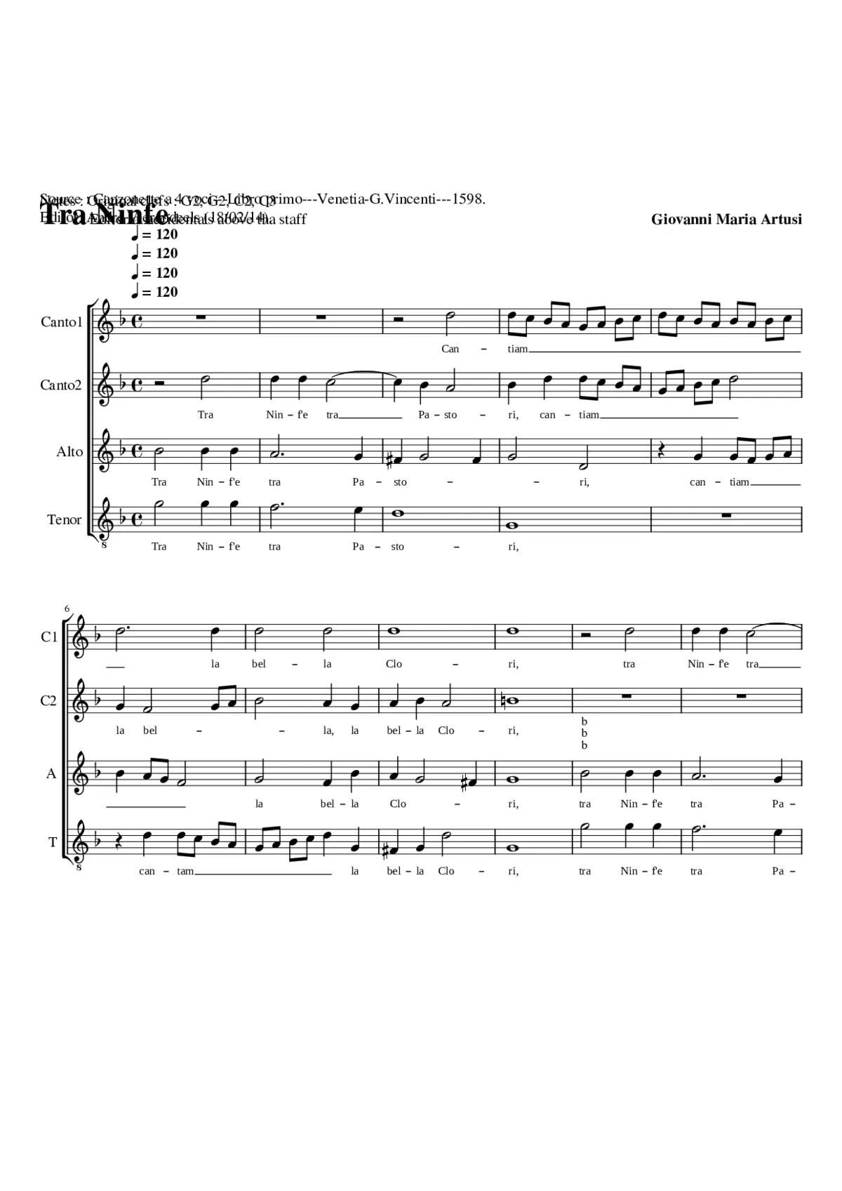 Tra ninf'e pastori - Page 1