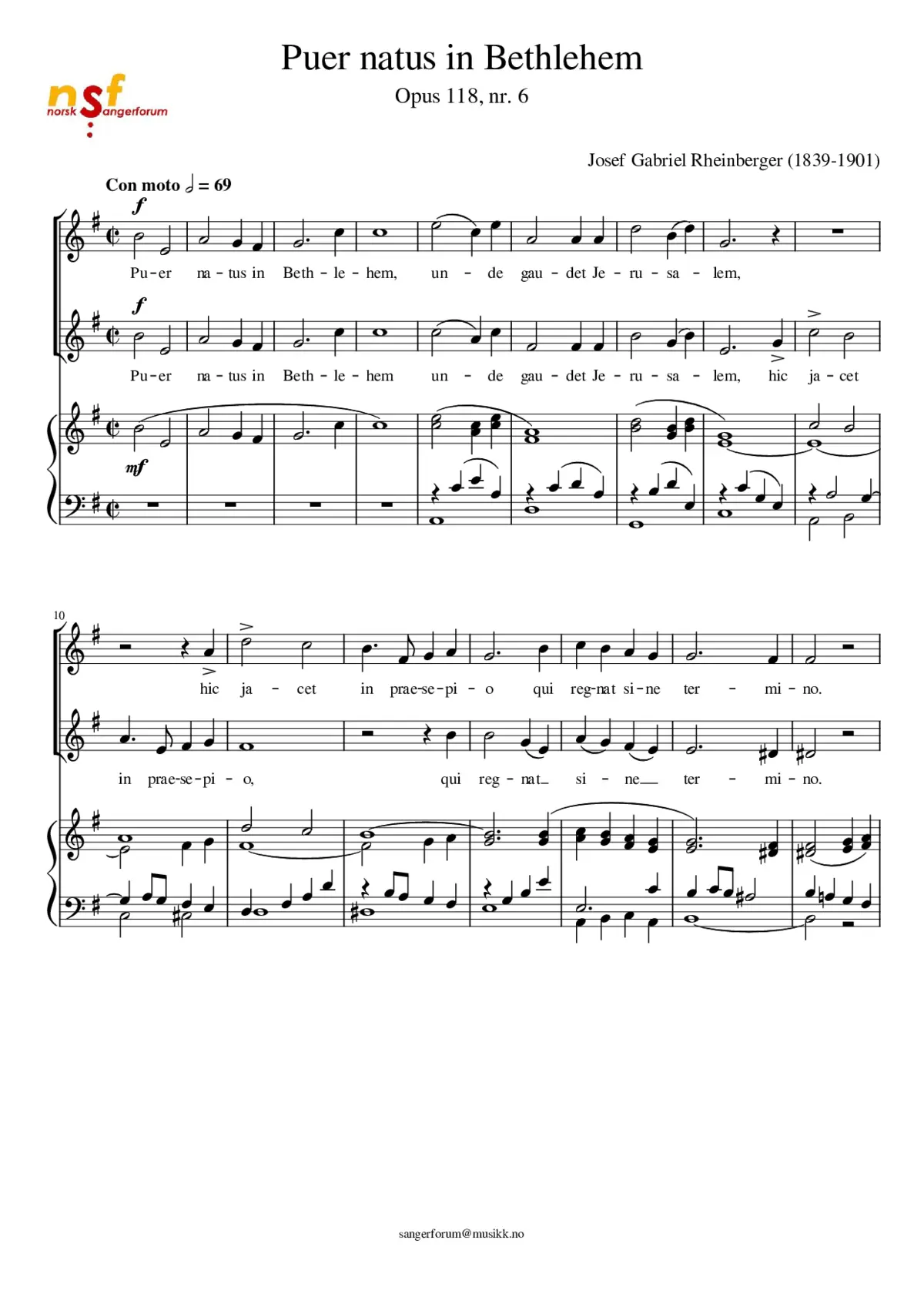 Puer natus in Bethlehem - Page 1