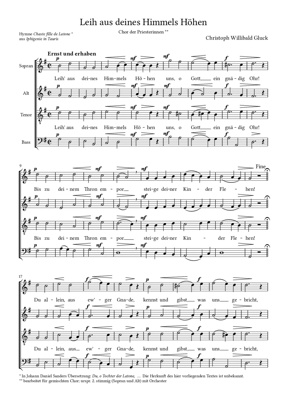 Leih aus deines Himmels Höhen - Page 1