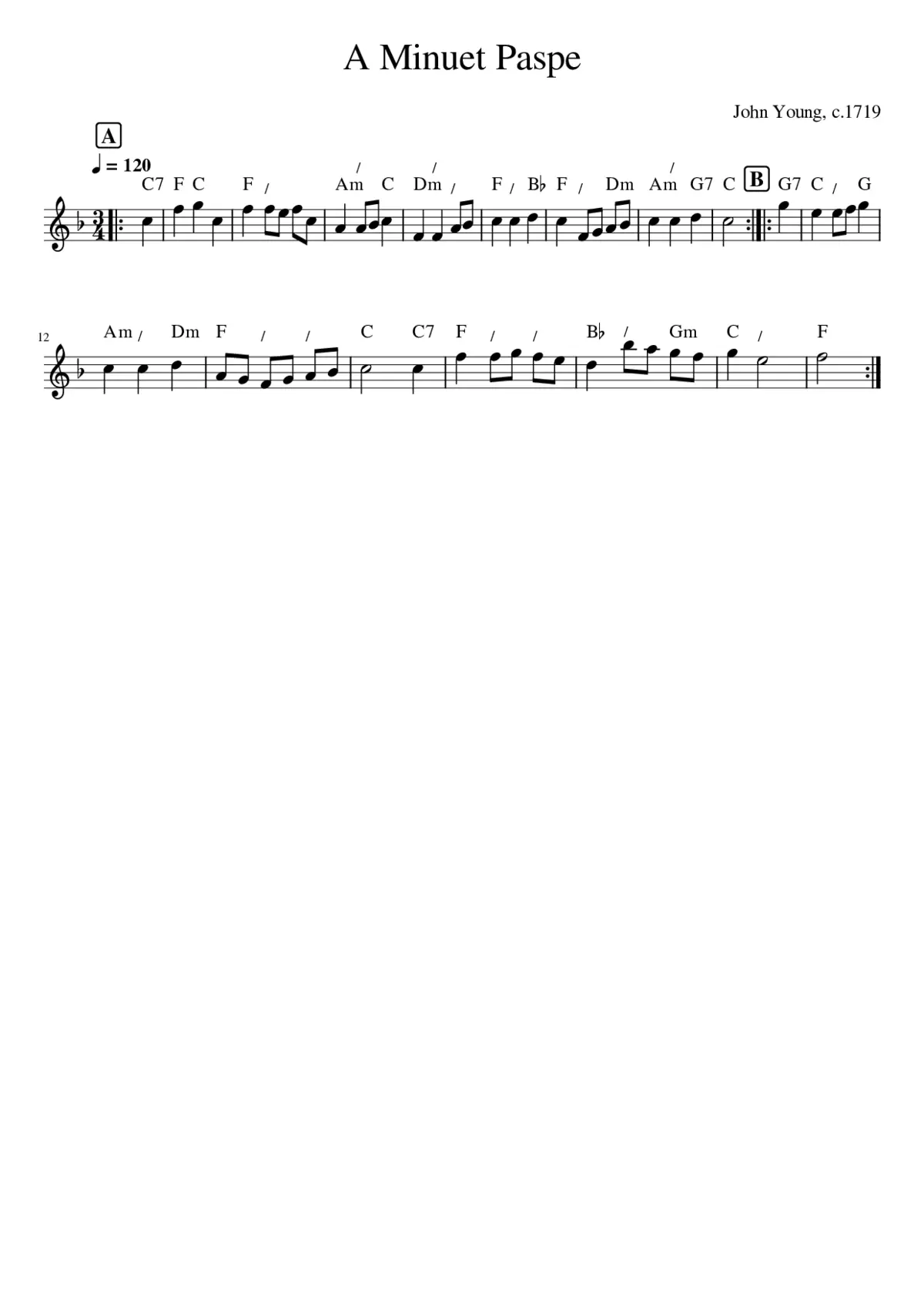 A Minuet Paspe - Page 1