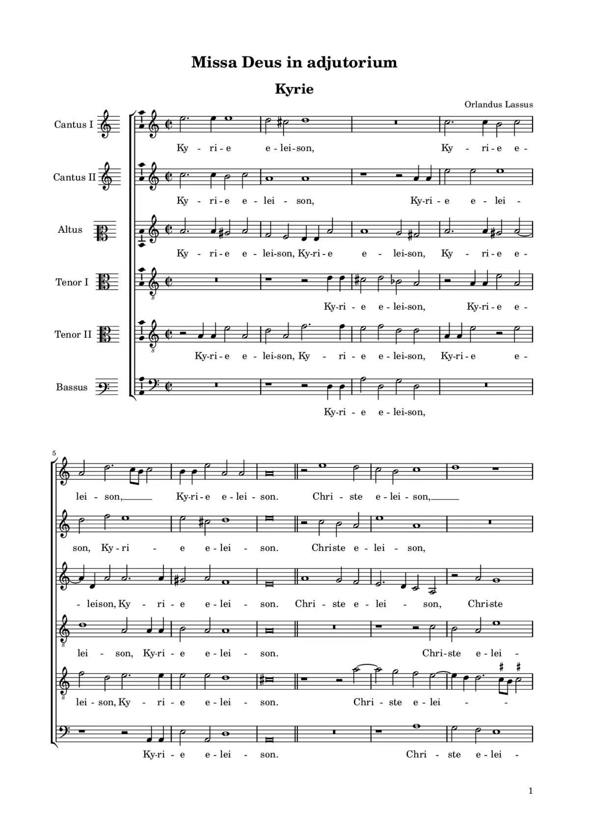 Missa Deus in adjutorium - Page 1