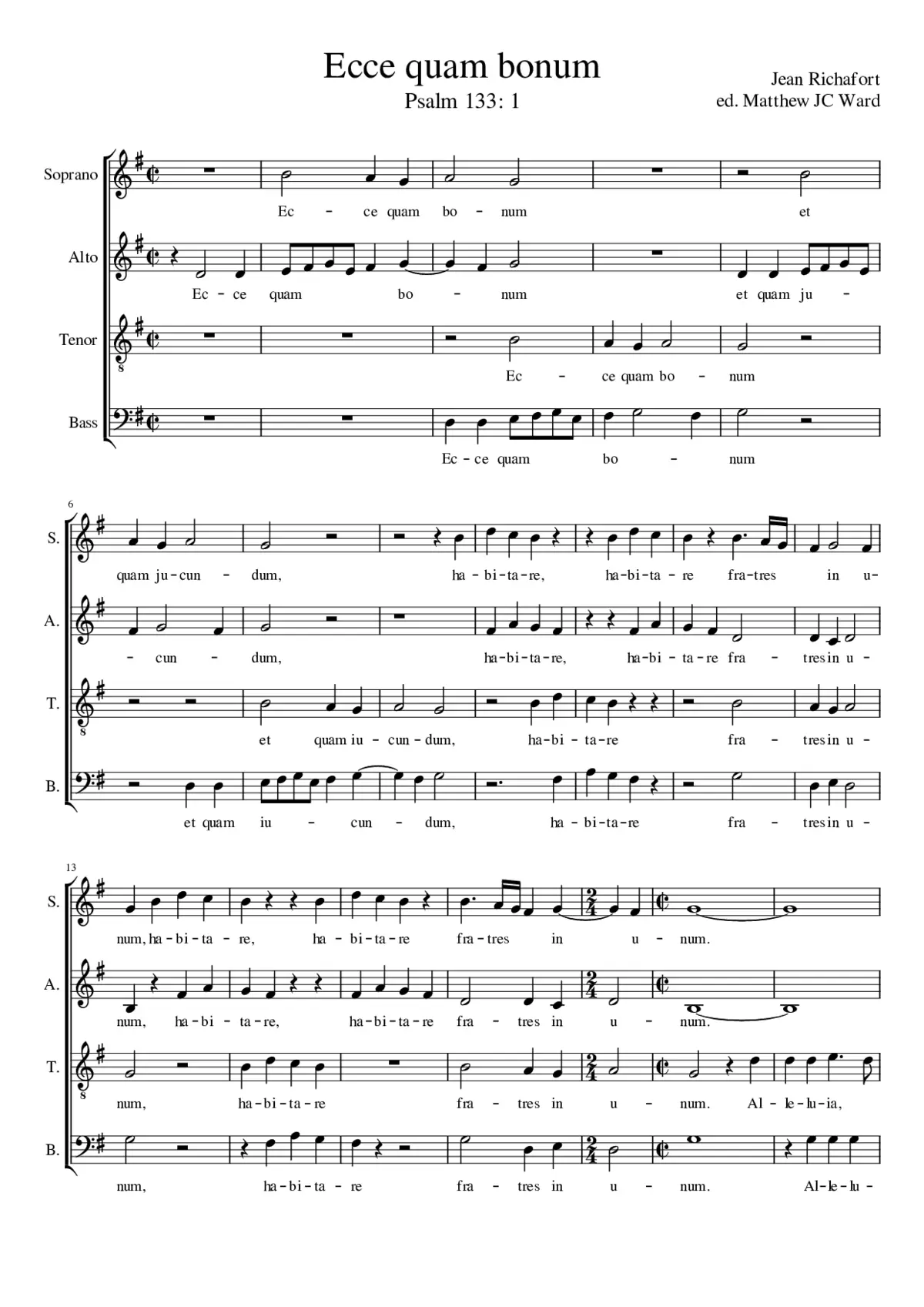 Ecce quam bonum - Page 1