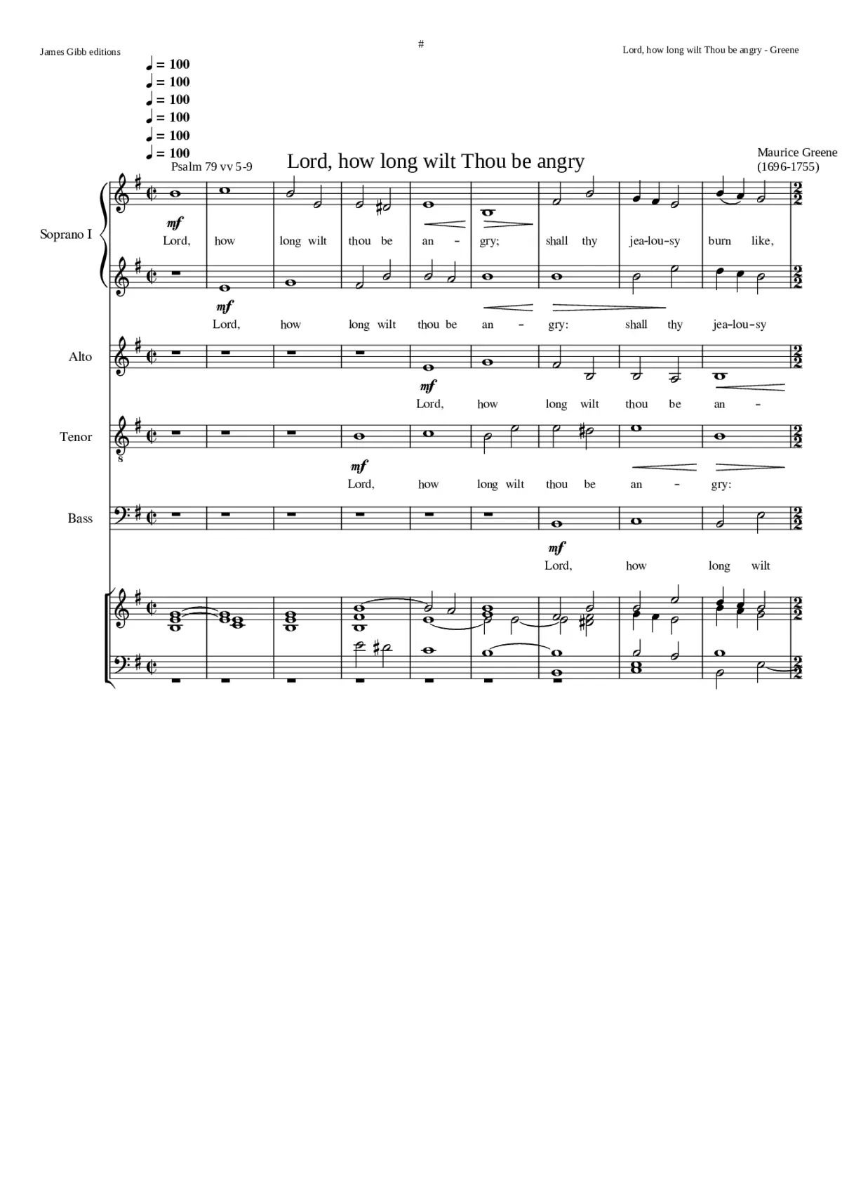 Lord how long wilt Thou be angry - Page 1