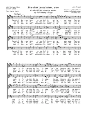 Branch of Jesse's stem, arise