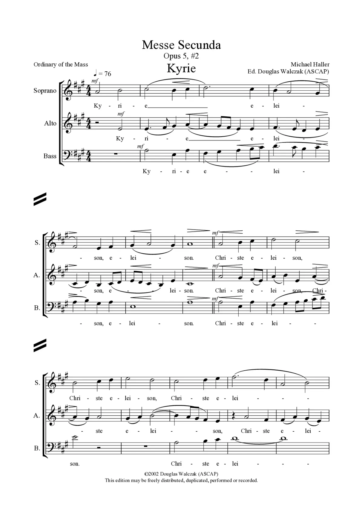 Missa Secunda, Op. 5, No. 2 - Page 1