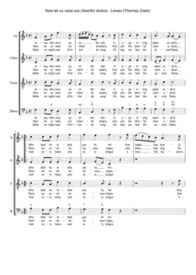 Now let us raise our cheerful strains