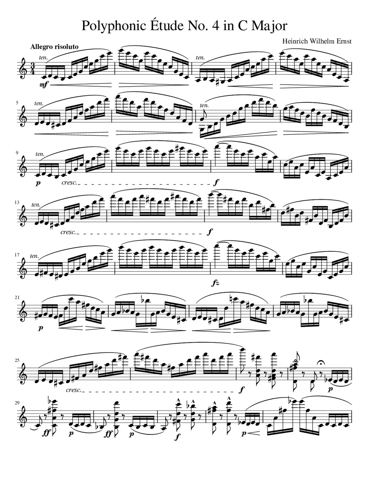 6 Études à Plusieurs Parties - Page 1