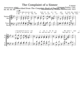 The complaint of a sinner