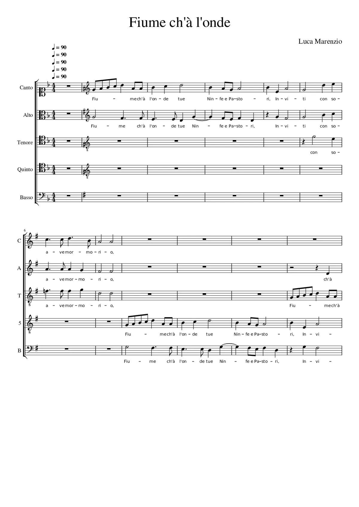 Fiume ch'à l'onde - Page 1