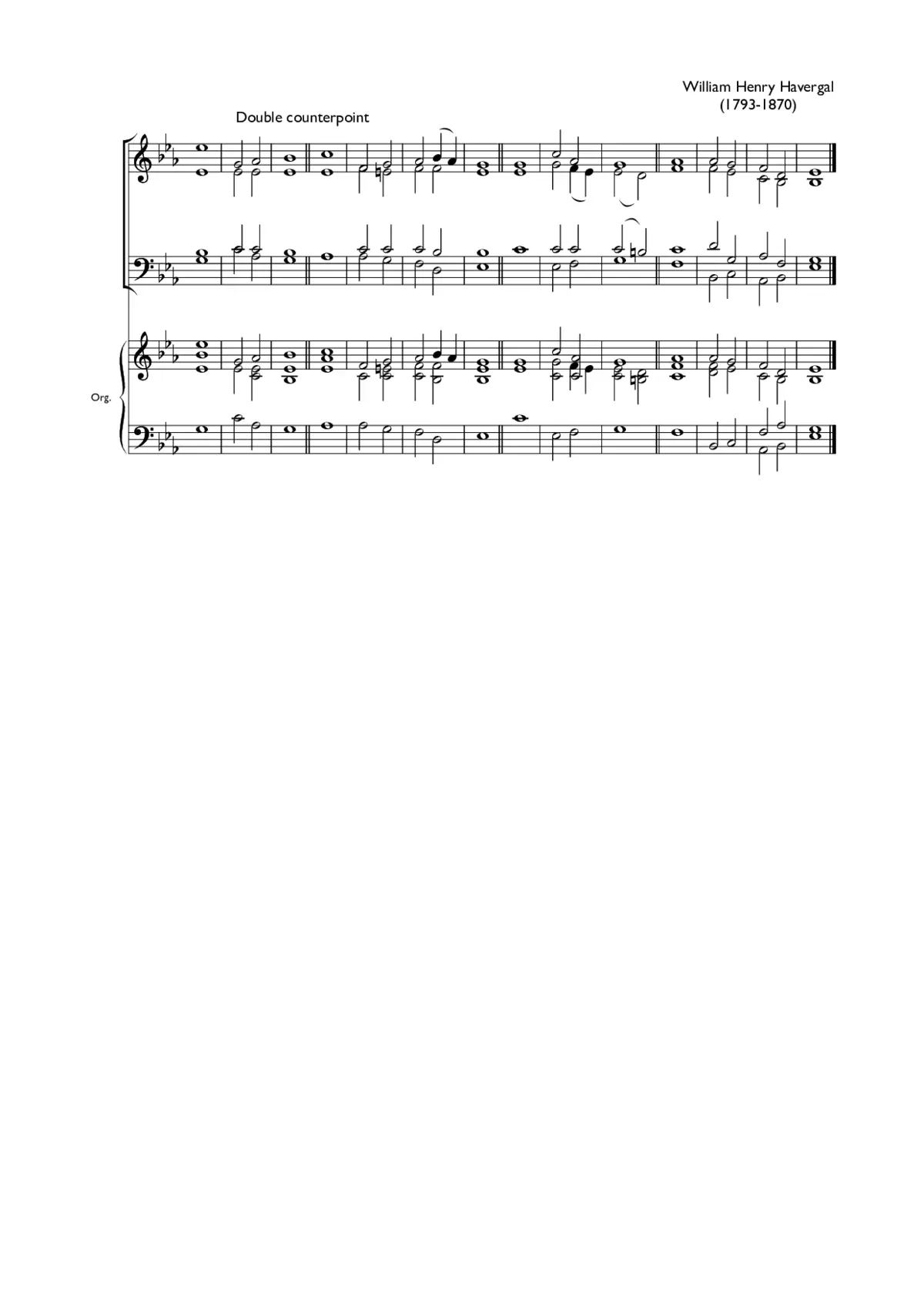 Double chant in E flat major V - Page 1