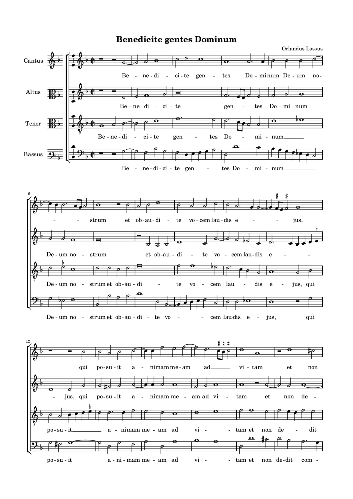 Benedicite gentes - Page 1