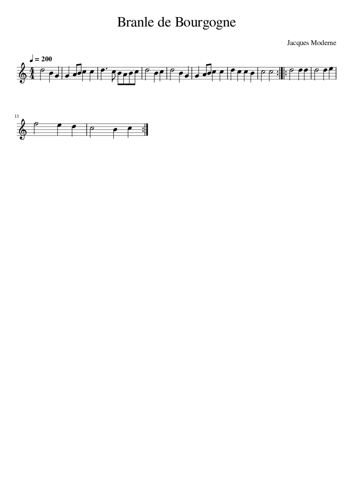 Branle de Bourgogne - Page 1