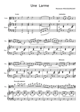 Une Larme - MOUSSORGSKY