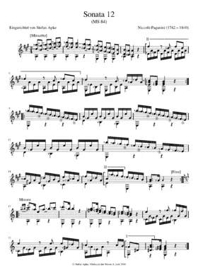 Guitar Sonata in A major