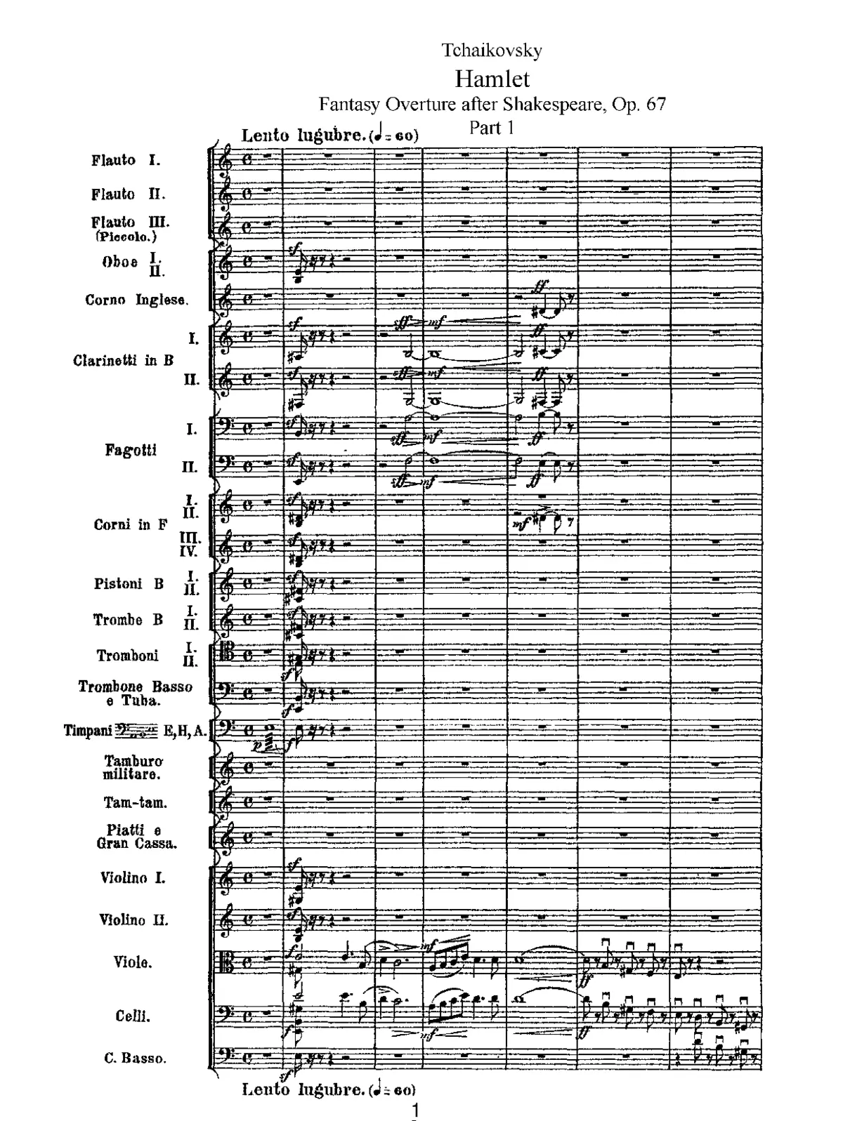 Hamlet (overture-fantasia) - Page 1