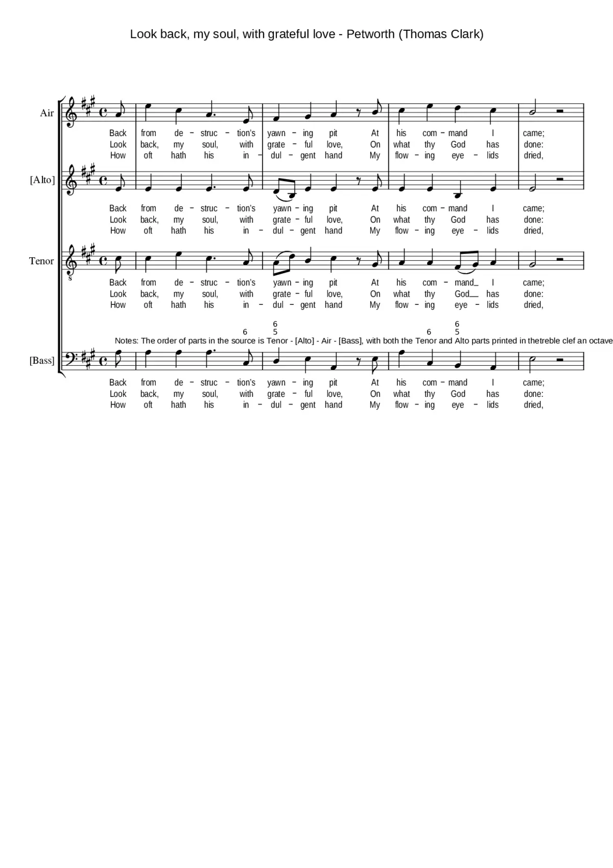 Look back my soul with grateful love - Page 1