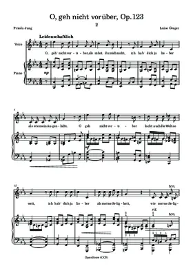 O, geh nicht vorüber