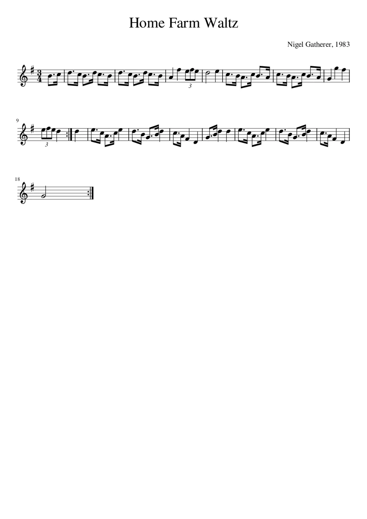 Home Farm Waltz - Page 1