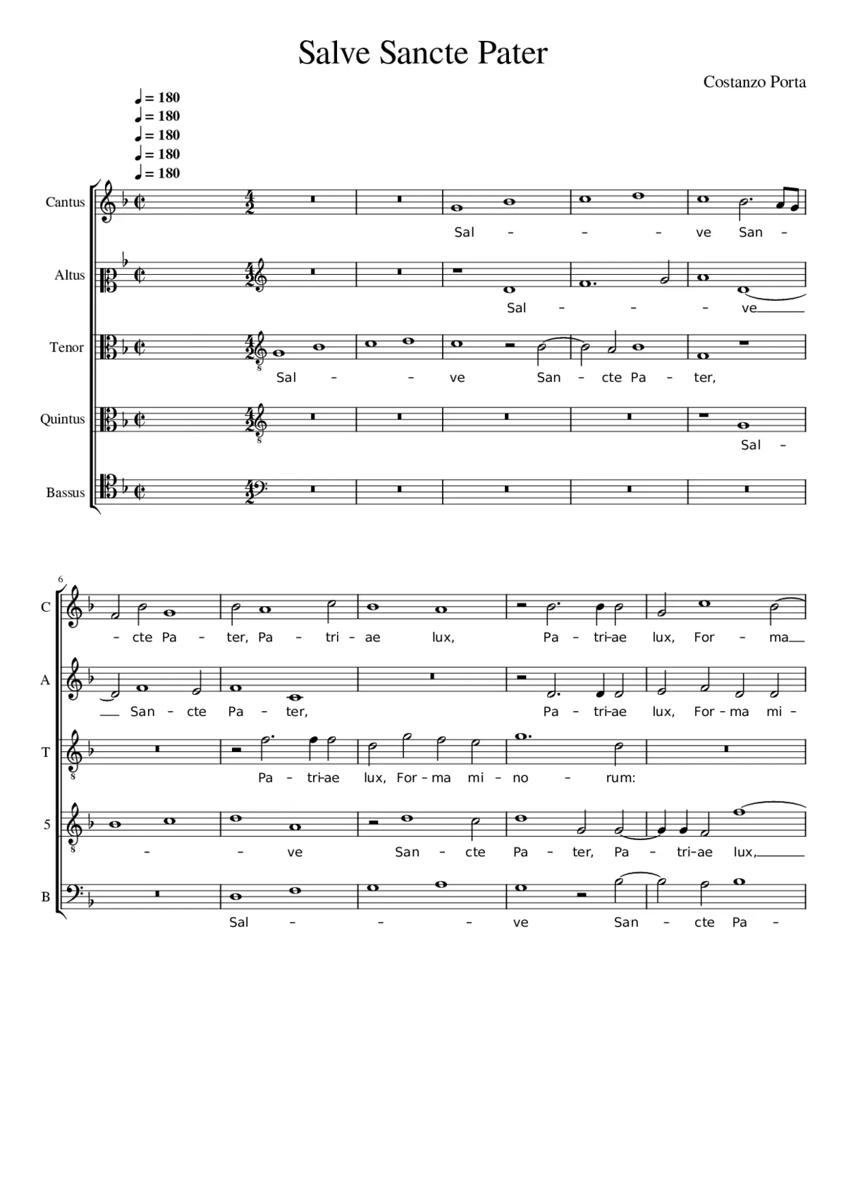 Salve Sancte Pater - Page 1