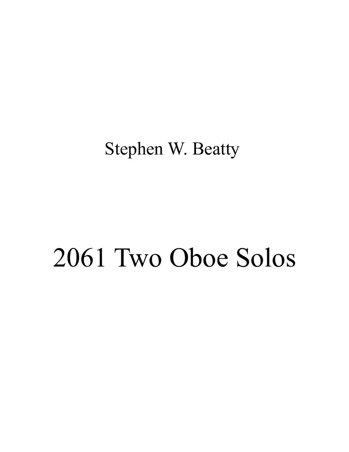 Two Oboe Solos - Page 1