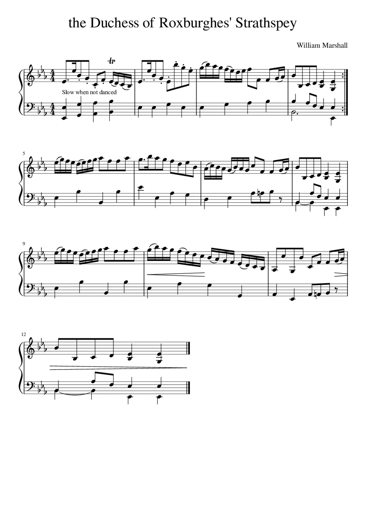 the Duchess of Roxburghes' Strathspey - Page 1