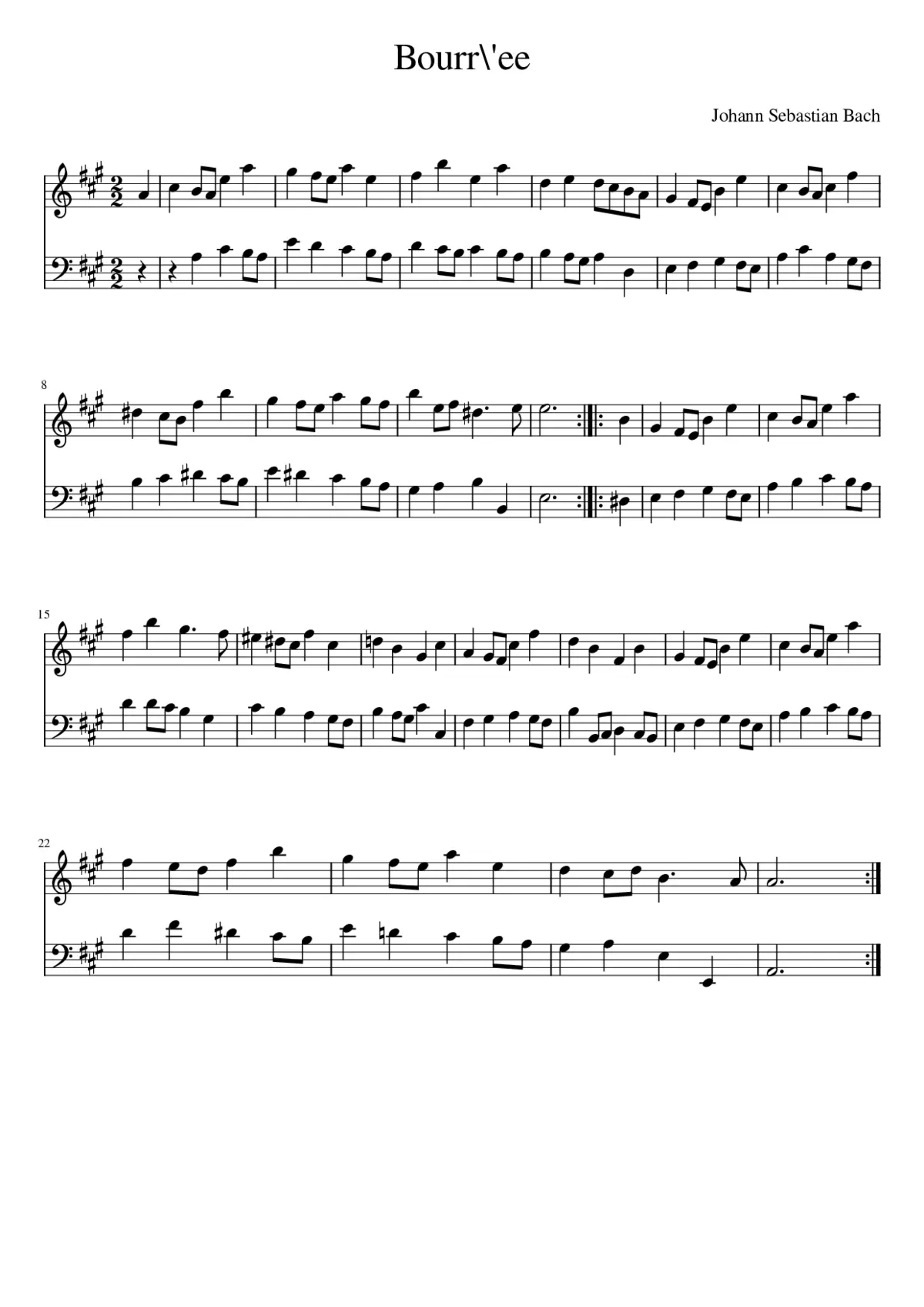 Bourr\'ee - Page 1