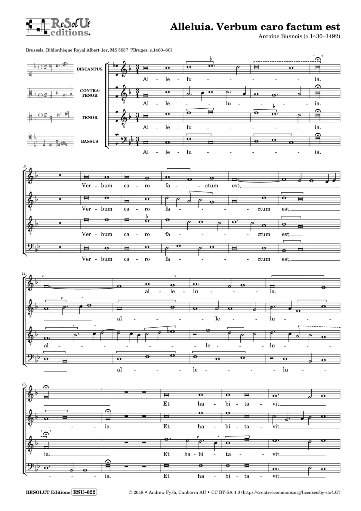 Alleluia, verbum caro factum est - Page 1