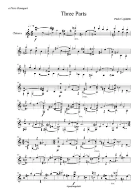 Three parts per chitarra