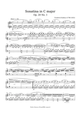 Piano Sonatina in C major Op.20 No.1