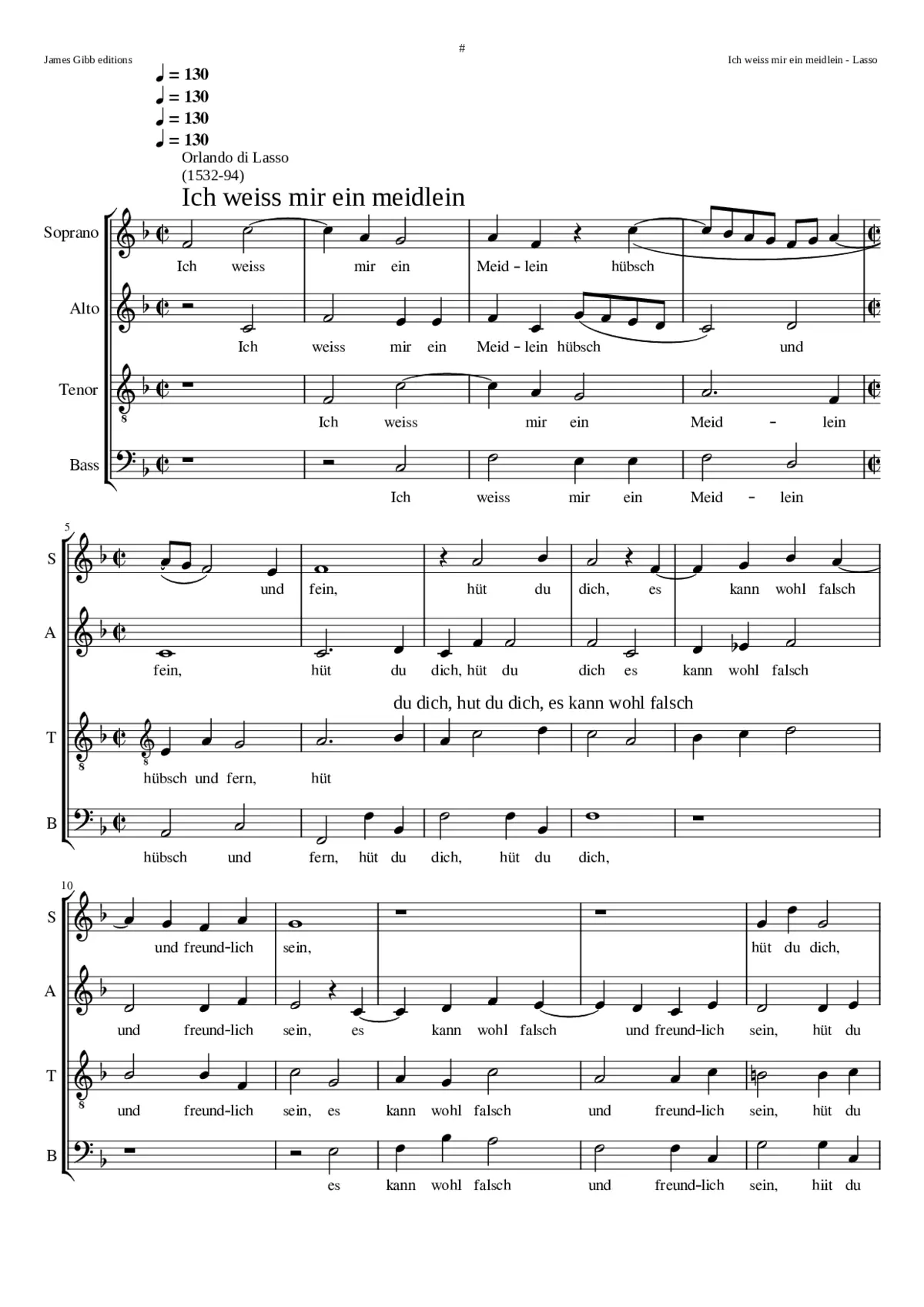 Ich weiss mir ein Meidlein - Page 1