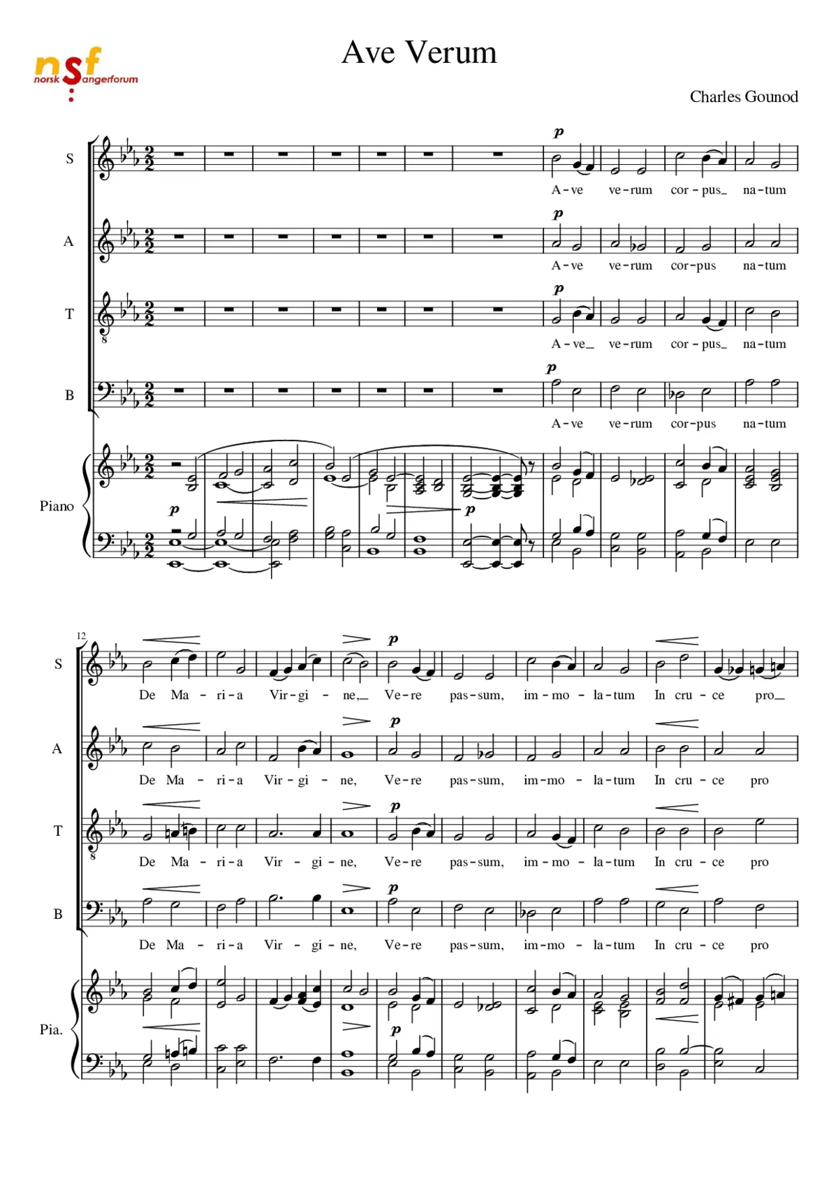 Ave verum CG 155 - Page 1