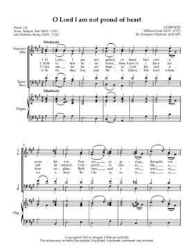 O Lord I am not proud of heart