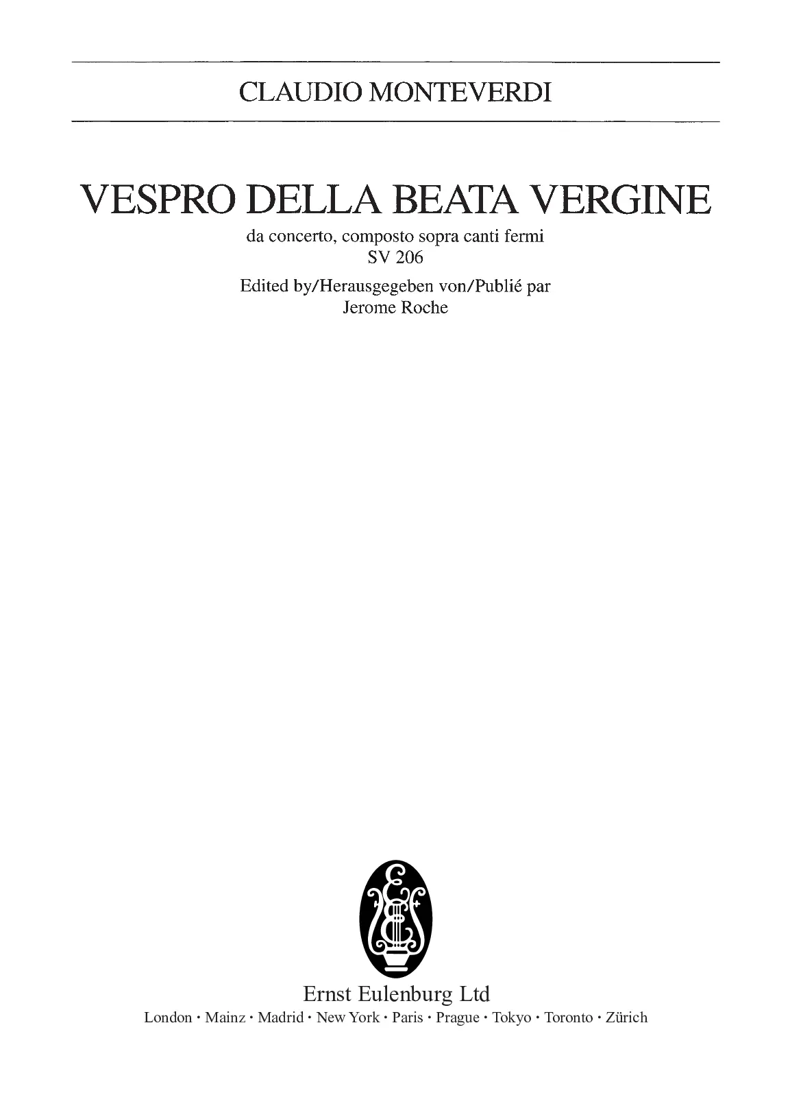 Vespro della Beata Vergine - Page 1