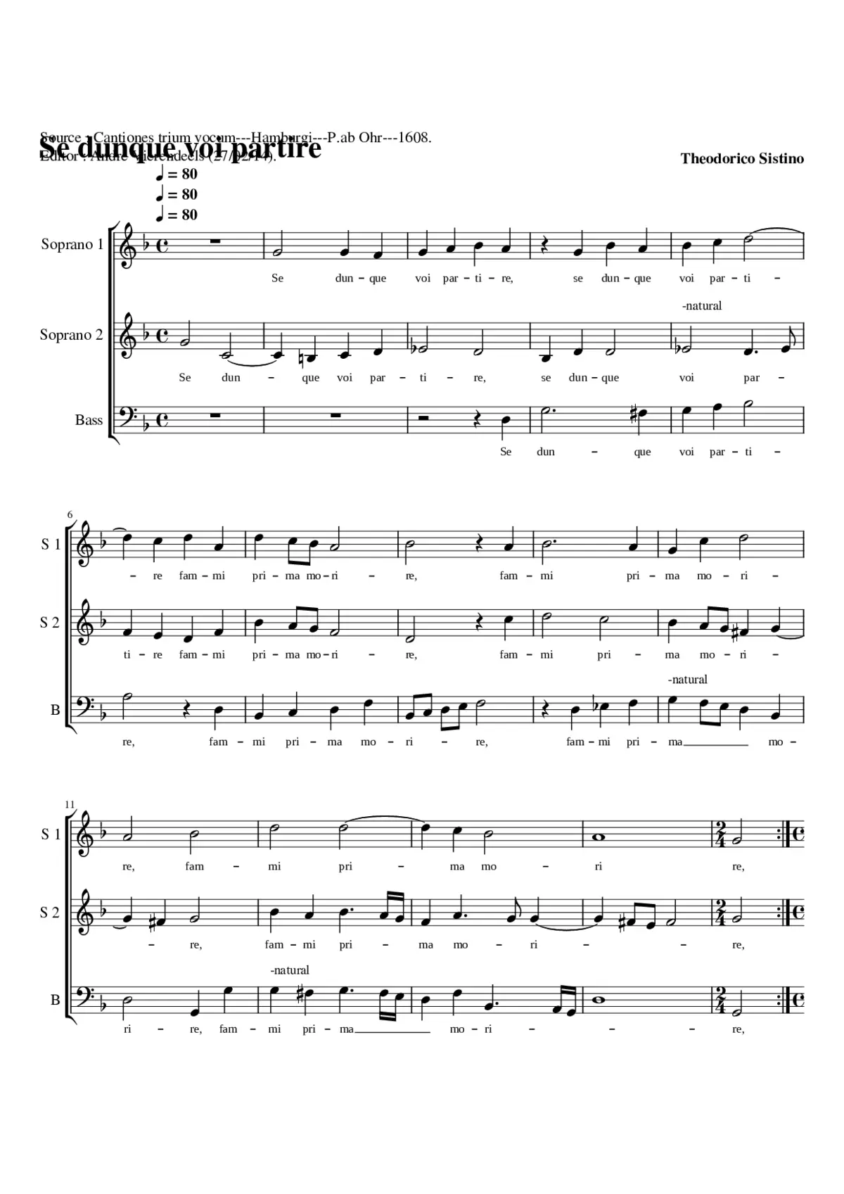 Se dunque voi (II) - Page 1