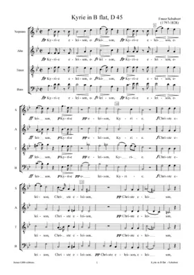 Kyrie in B flat, D45