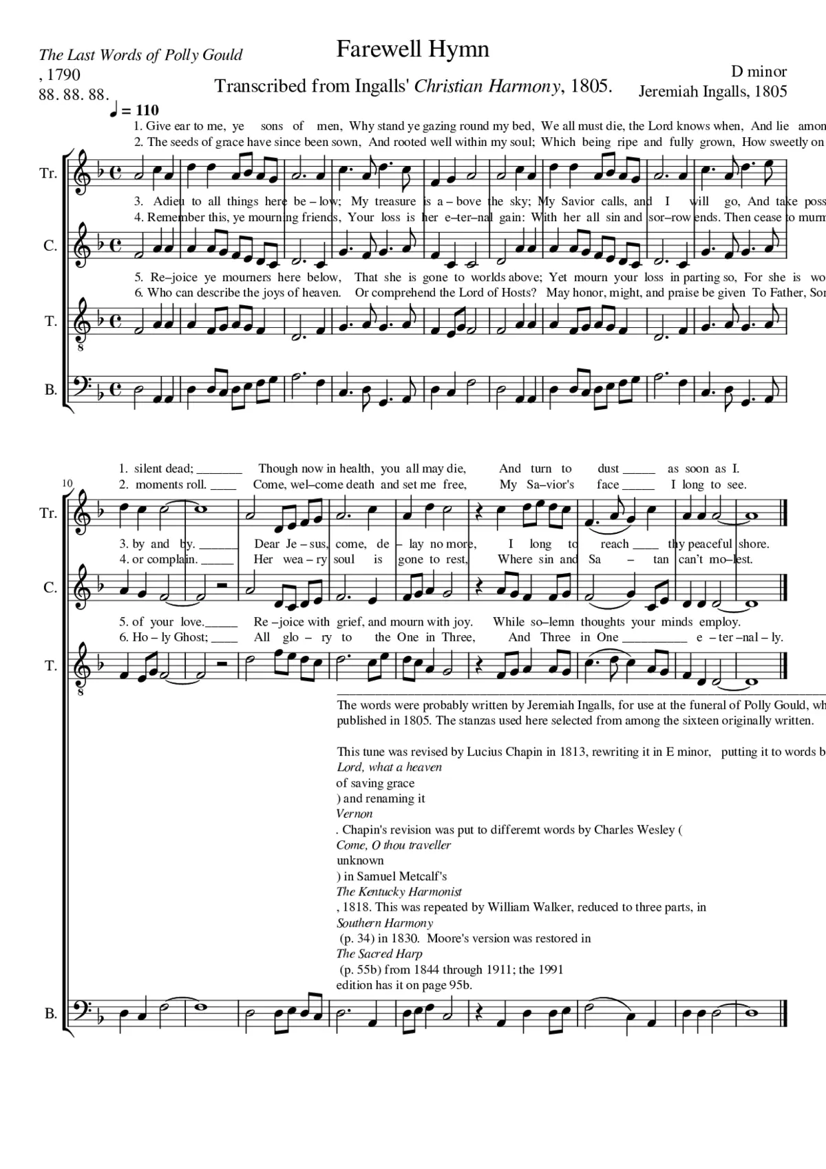 Farewell Hymn - Page 1